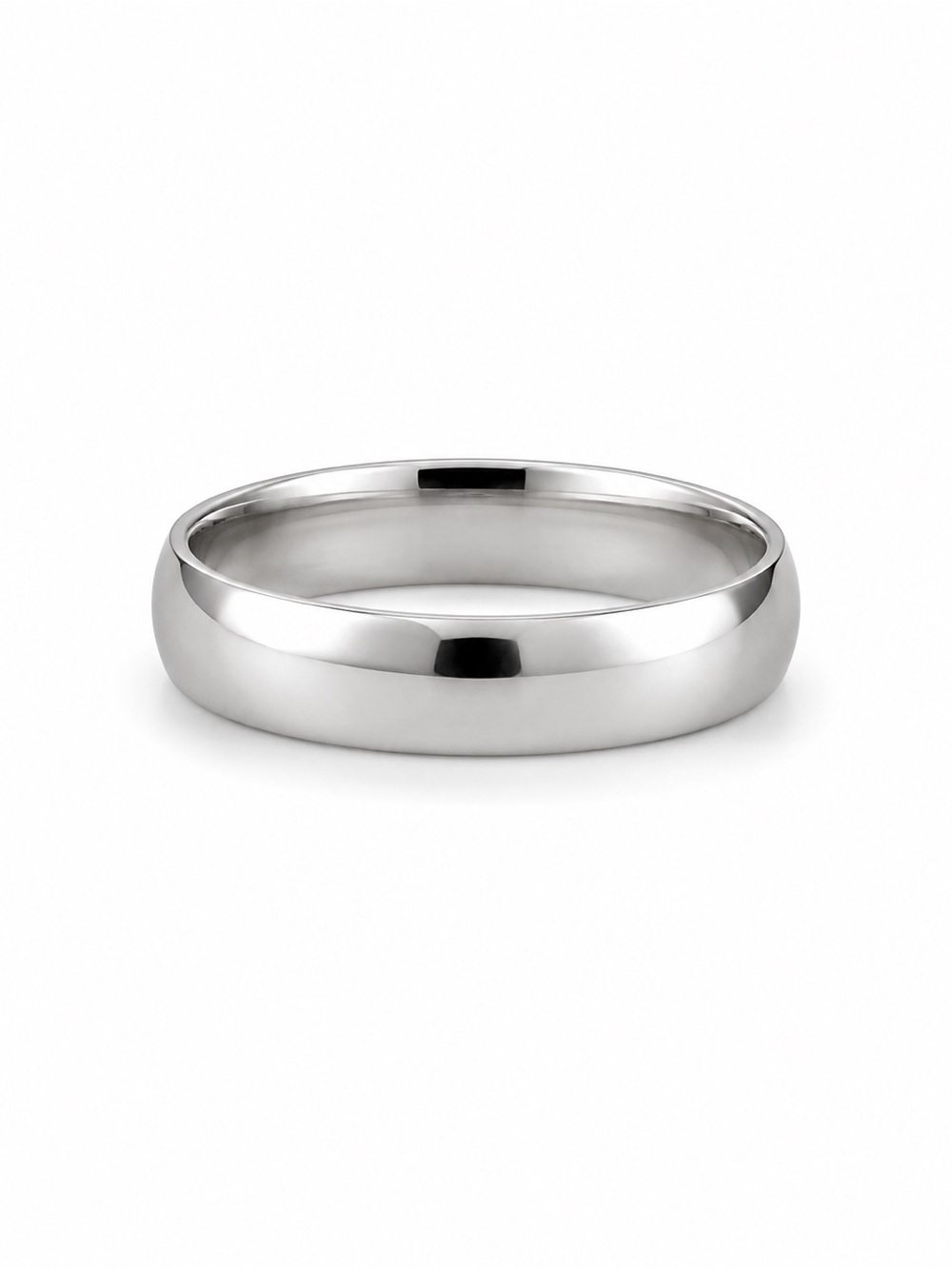 Stainless Steel Plain Band Ring - Silver tone